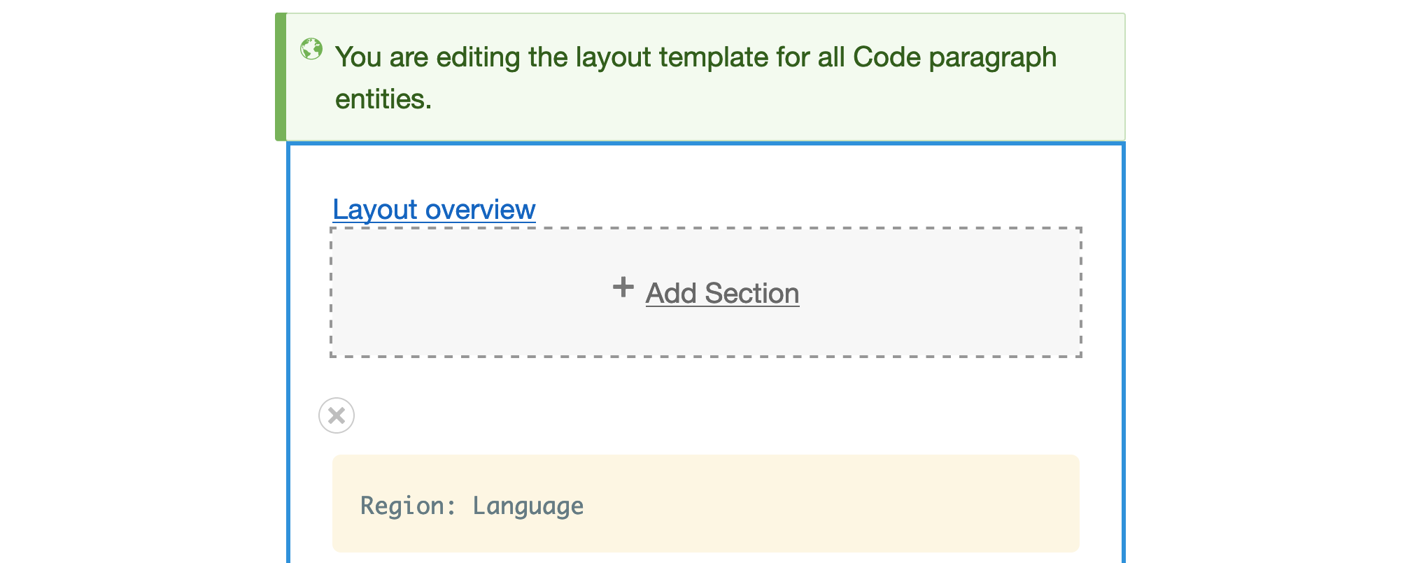 Layout overview link